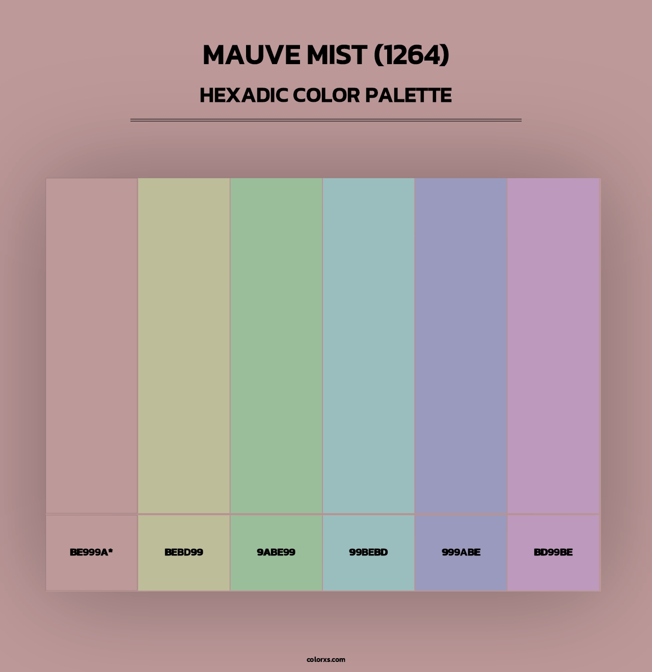Mauve Mist (1264) - Hexadic Color Palette