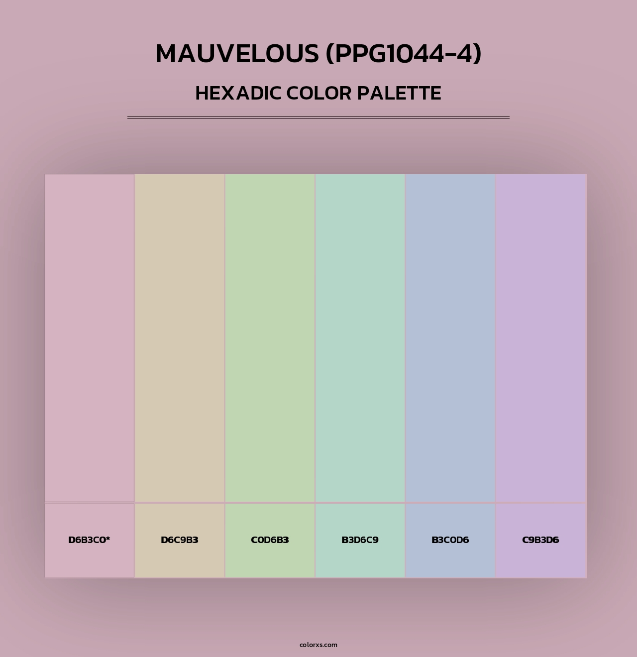 Mauvelous (PPG1044-4) - Hexadic Color Palette