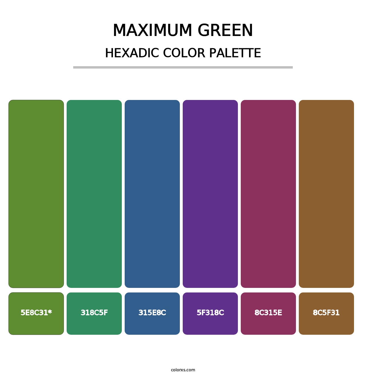 Maximum Green - Hexadic Color Palette