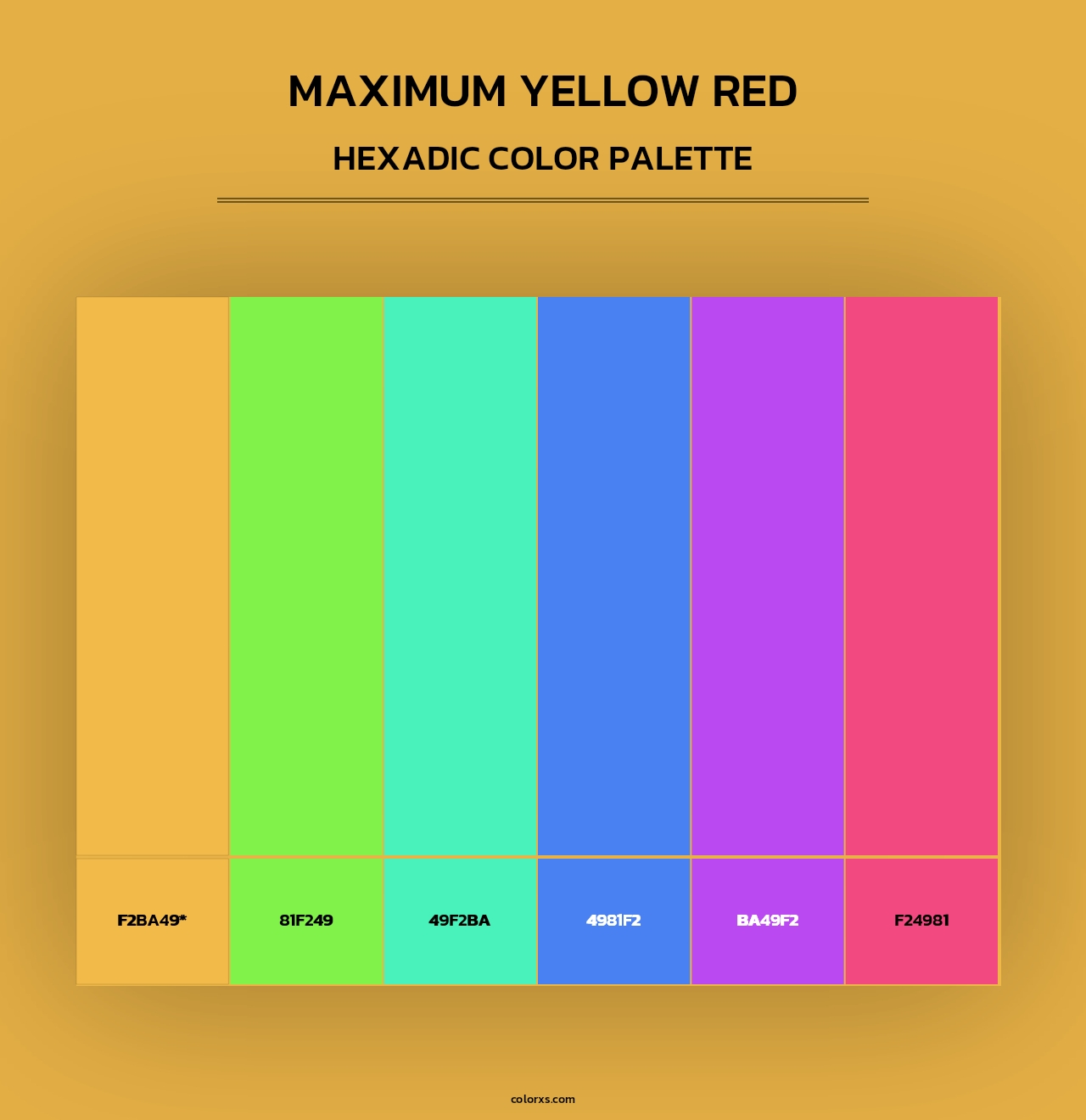Maximum Yellow Red - Hexadic Color Palette