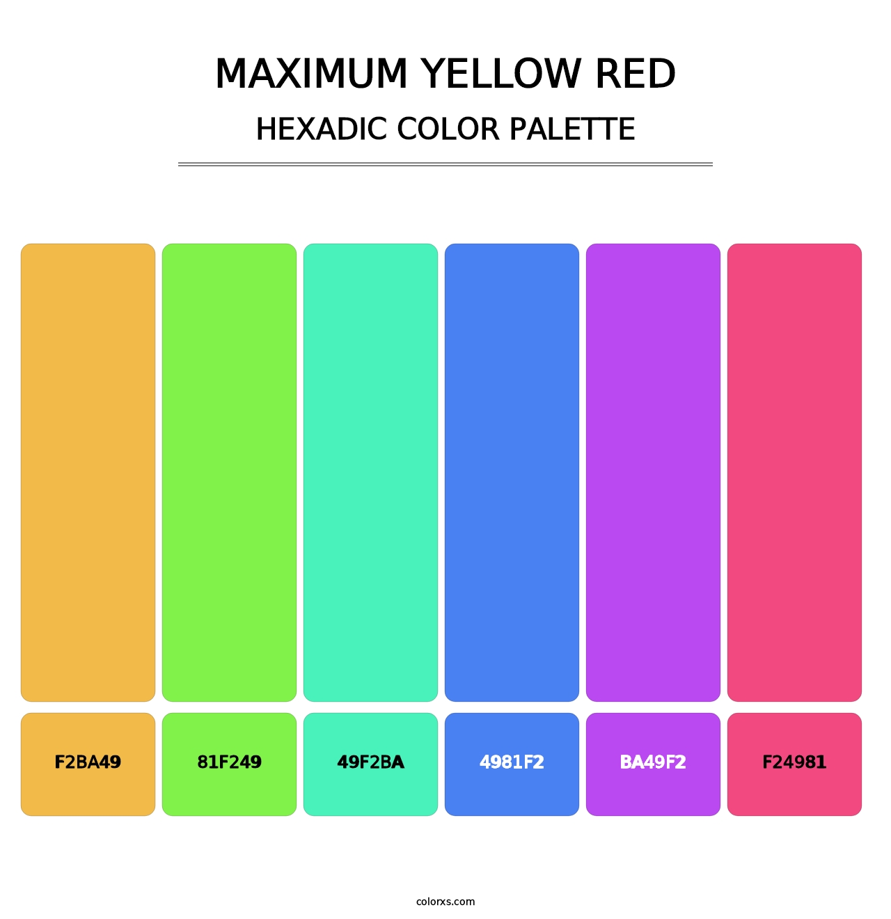 Maximum Yellow Red - Hexadic Color Palette