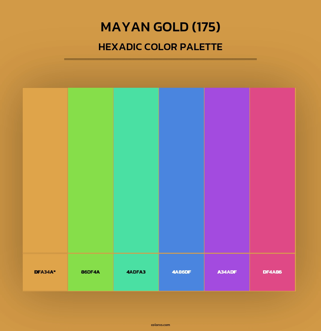 Mayan Gold (175) - Hexadic Color Palette
