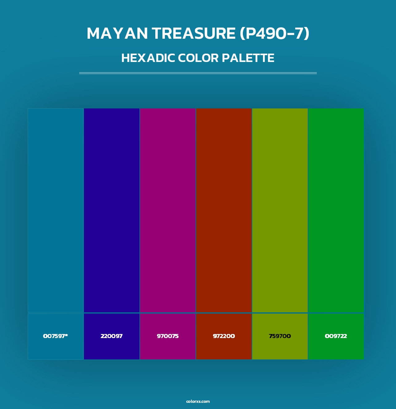 Mayan Treasure (P490-7) - Hexadic Color Palette