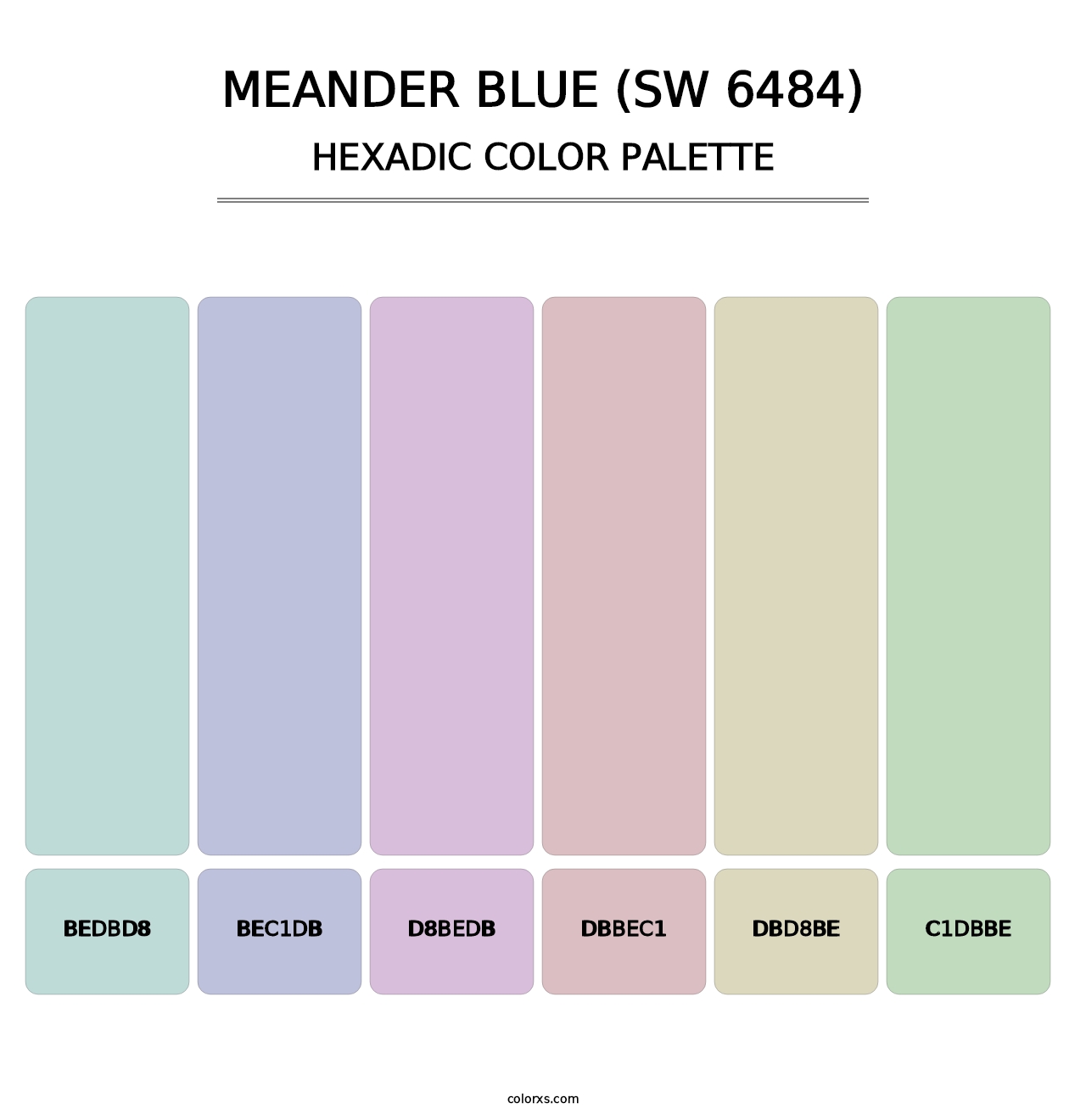 Meander Blue (SW 6484) - Hexadic Color Palette