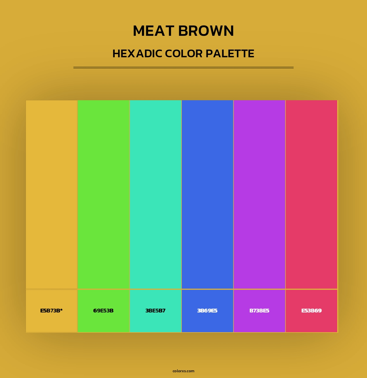 Meat brown - Hexadic Color Palette