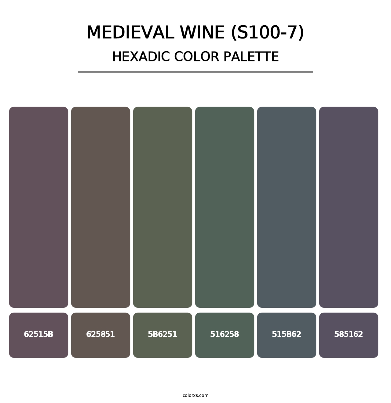 Medieval Wine (S100-7) - Hexadic Color Palette