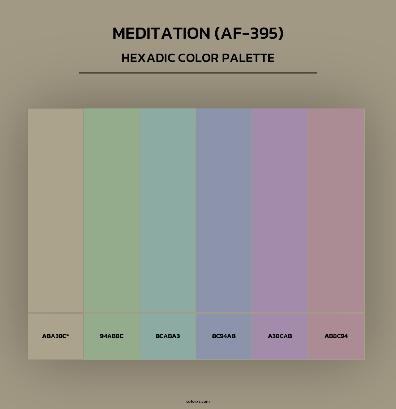 Meditation (AF-395) - Hexadic Color Palette