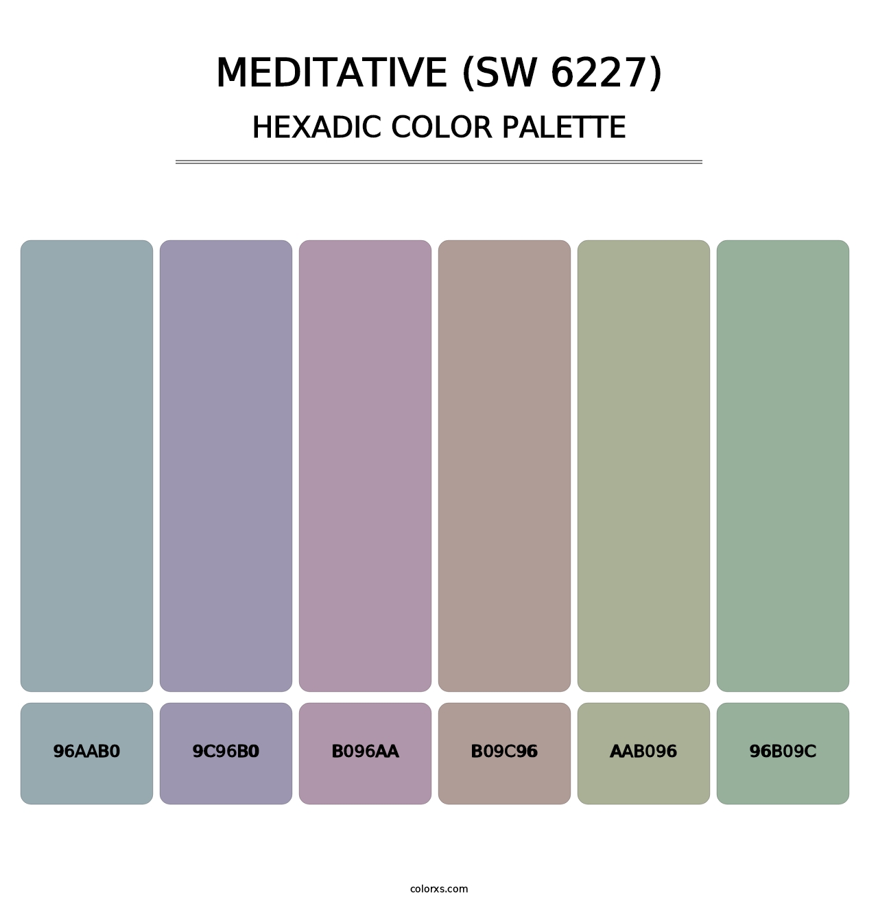 Meditative (SW 6227) - Hexadic Color Palette