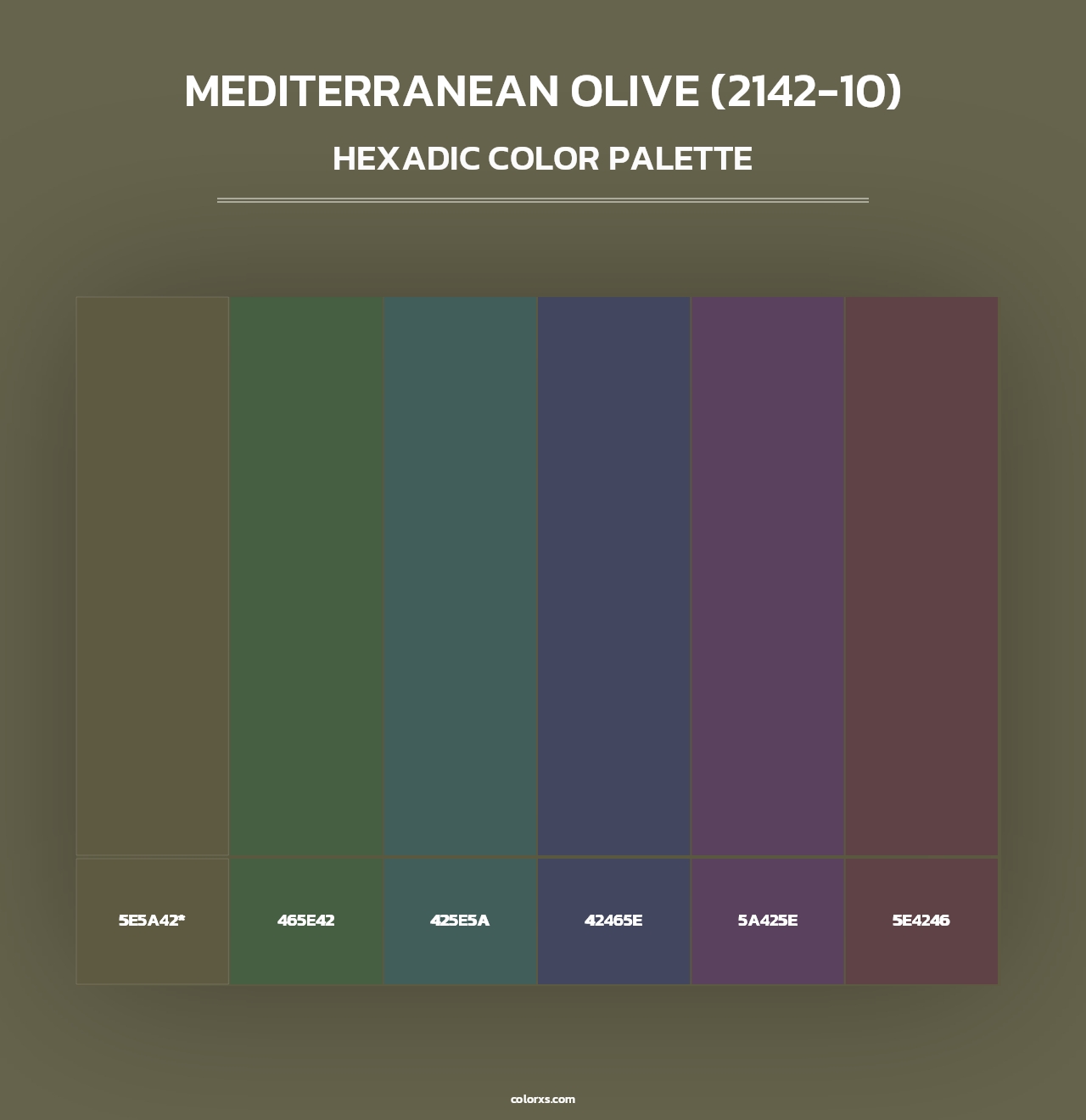 Mediterranean Olive (2142-10) - Hexadic Color Palette