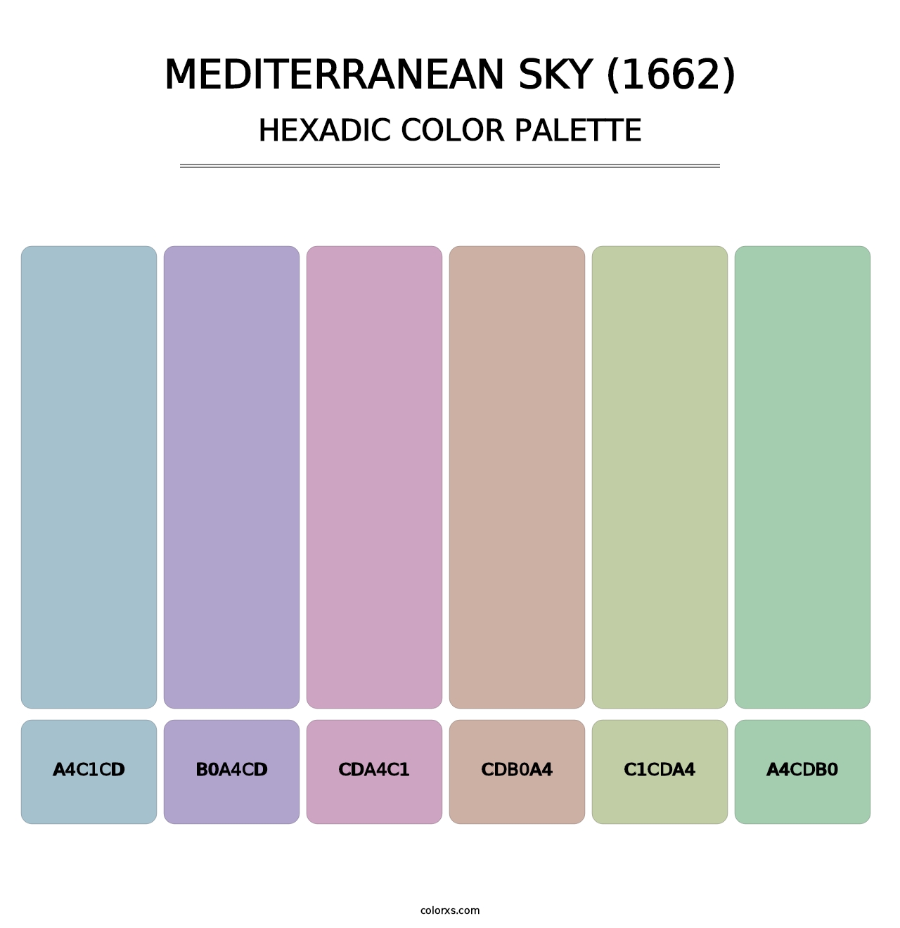 Mediterranean Sky (1662) - Hexadic Color Palette