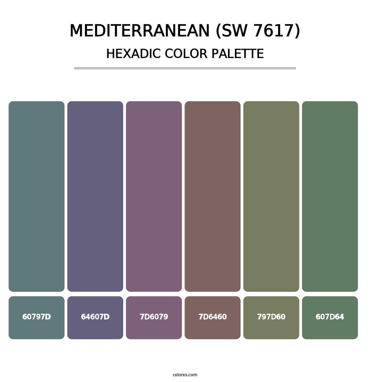 Mediterranean (SW 7617) - Hexadic Color Palette