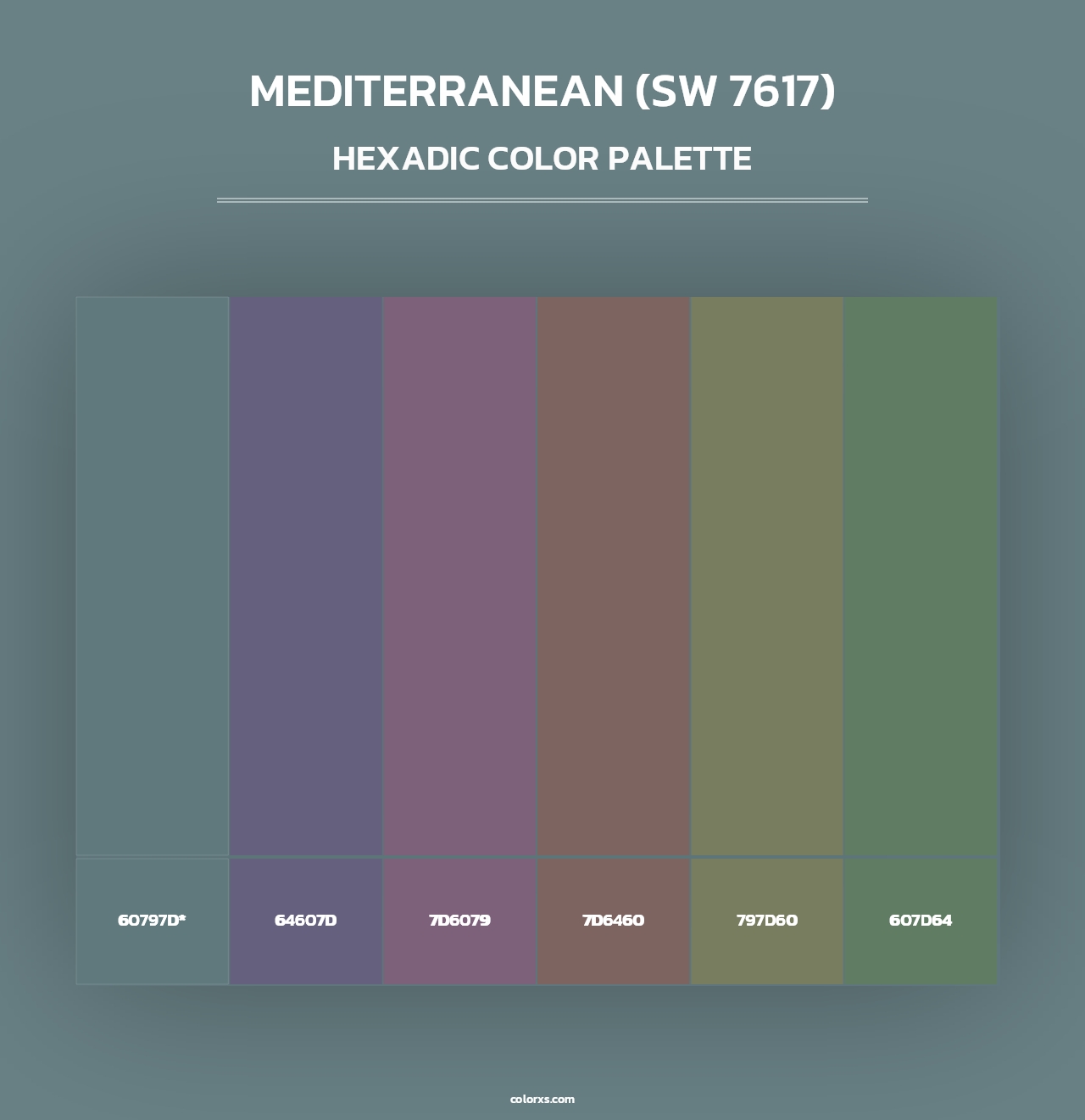 Mediterranean (SW 7617) - Hexadic Color Palette