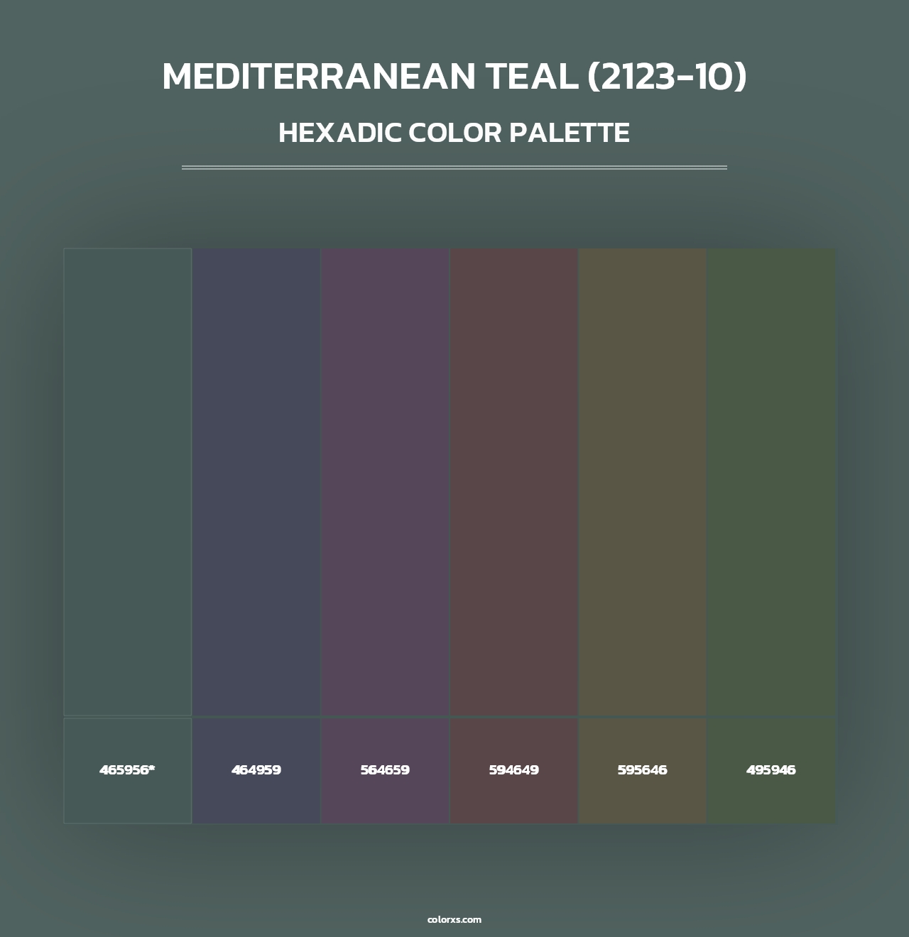 Mediterranean Teal (2123-10) - Hexadic Color Palette