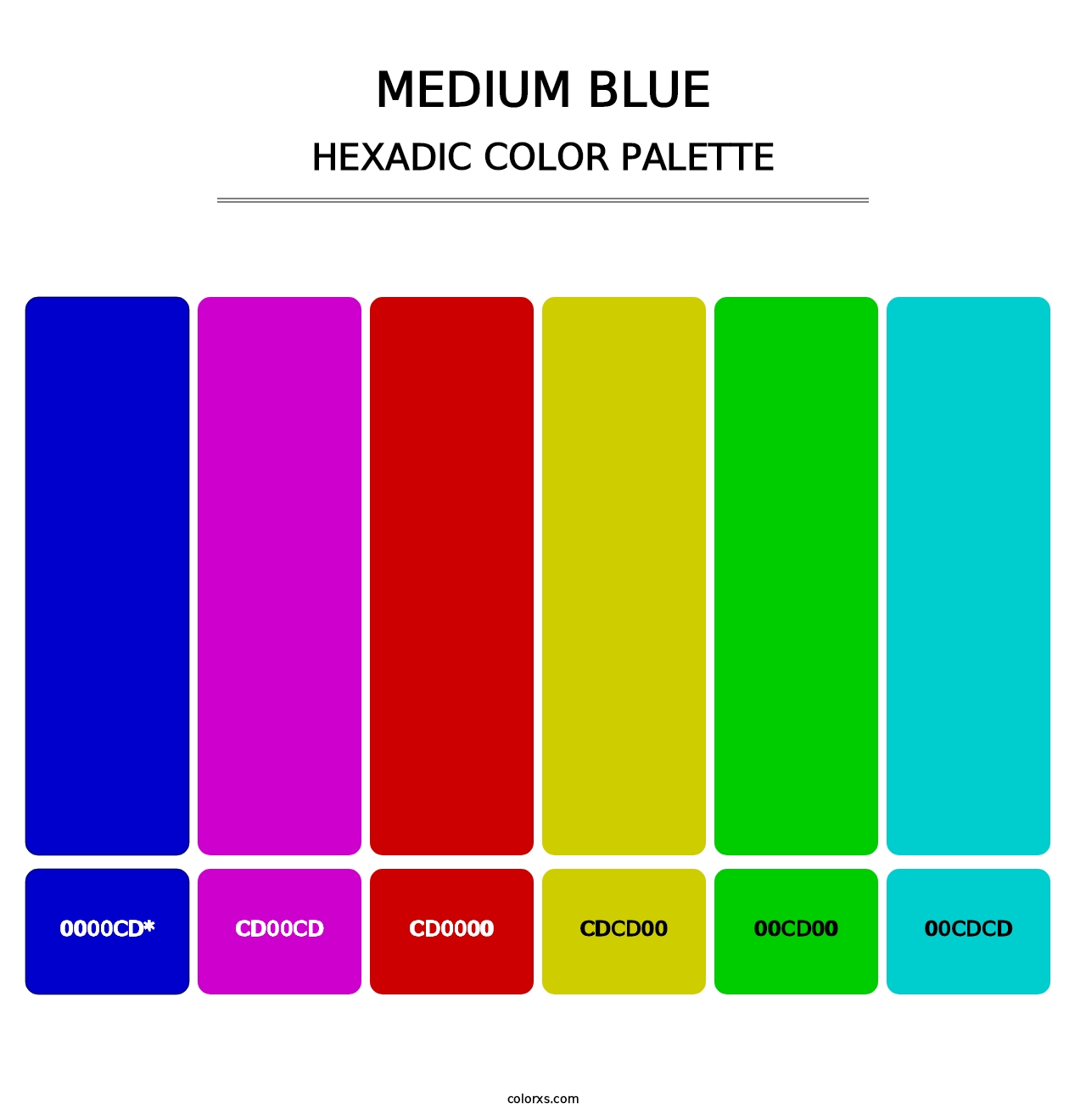 Medium Blue - Hexadic Color Palette