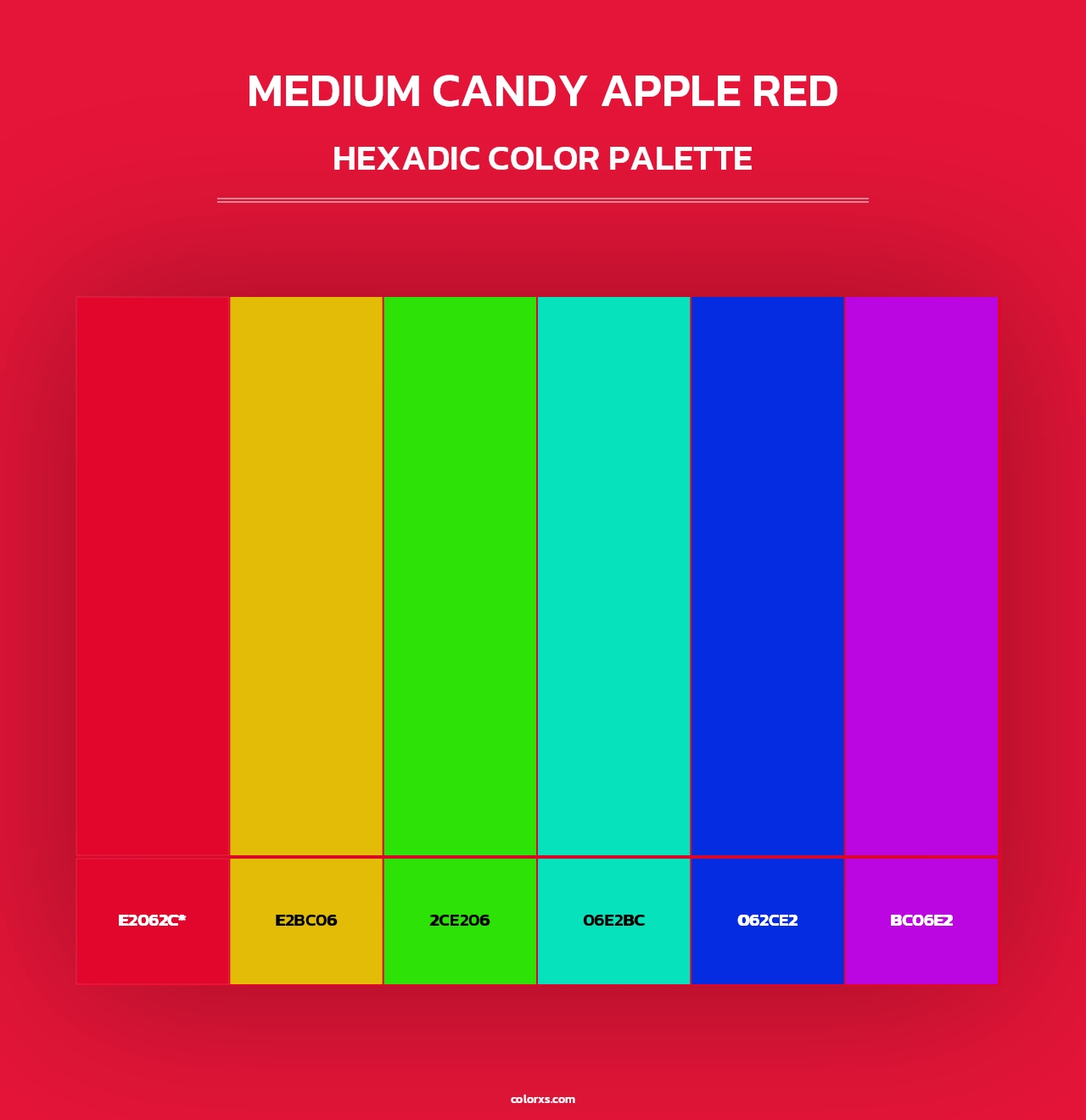 Medium Candy Apple Red - Hexadic Color Palette