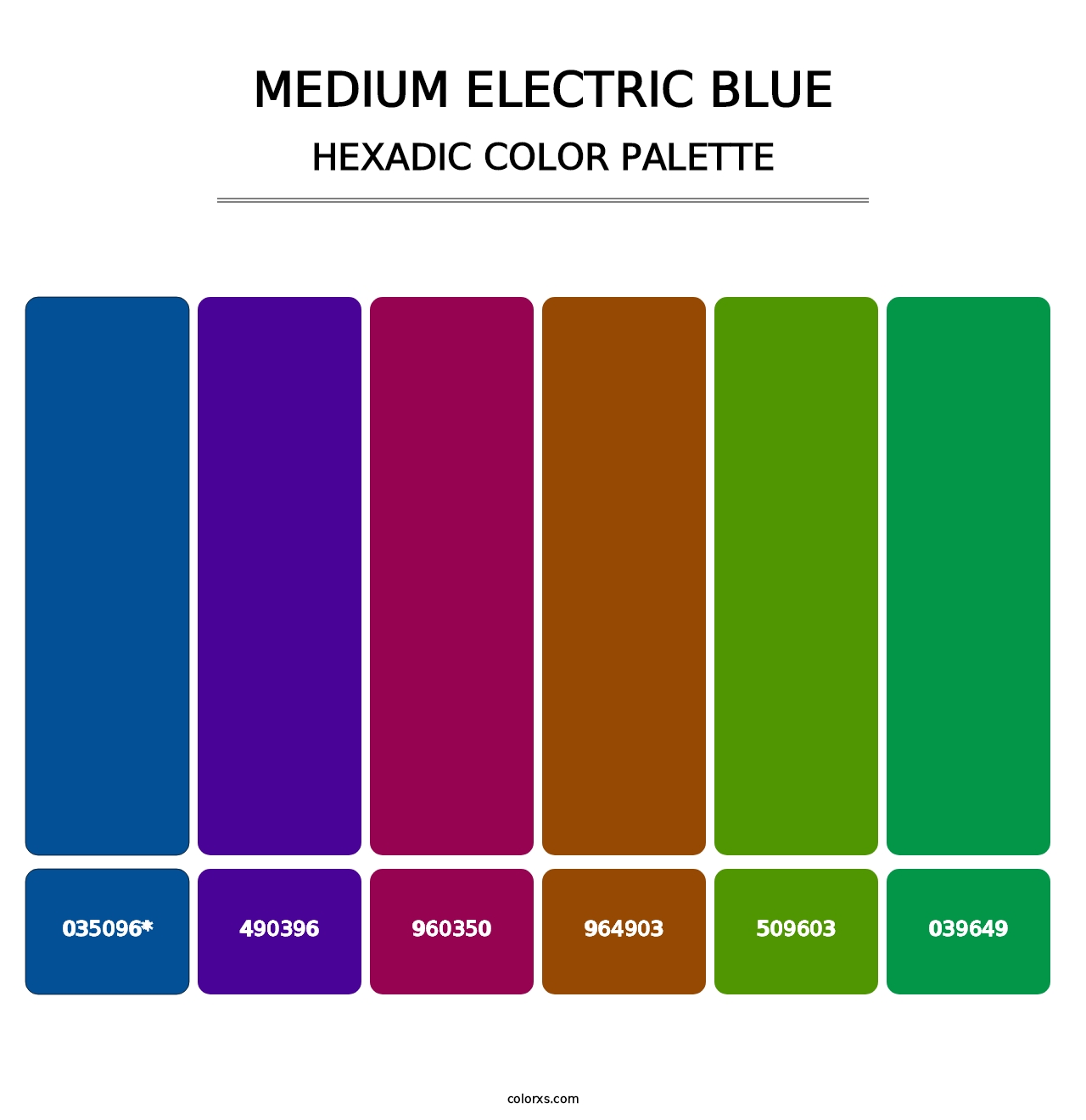 Medium Electric Blue - Hexadic Color Palette
