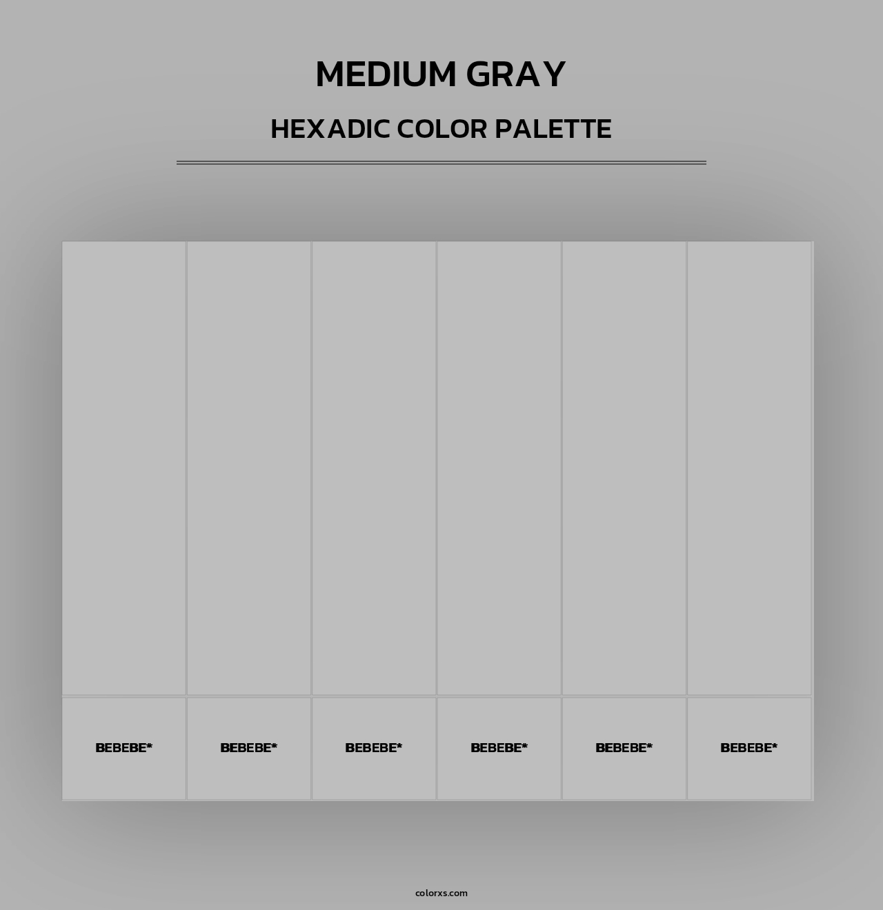 Medium Gray - Hexadic Color Palette