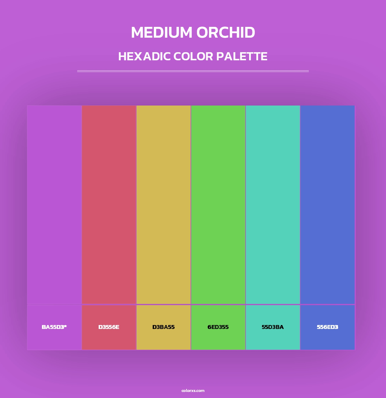 Medium Orchid - Hexadic Color Palette