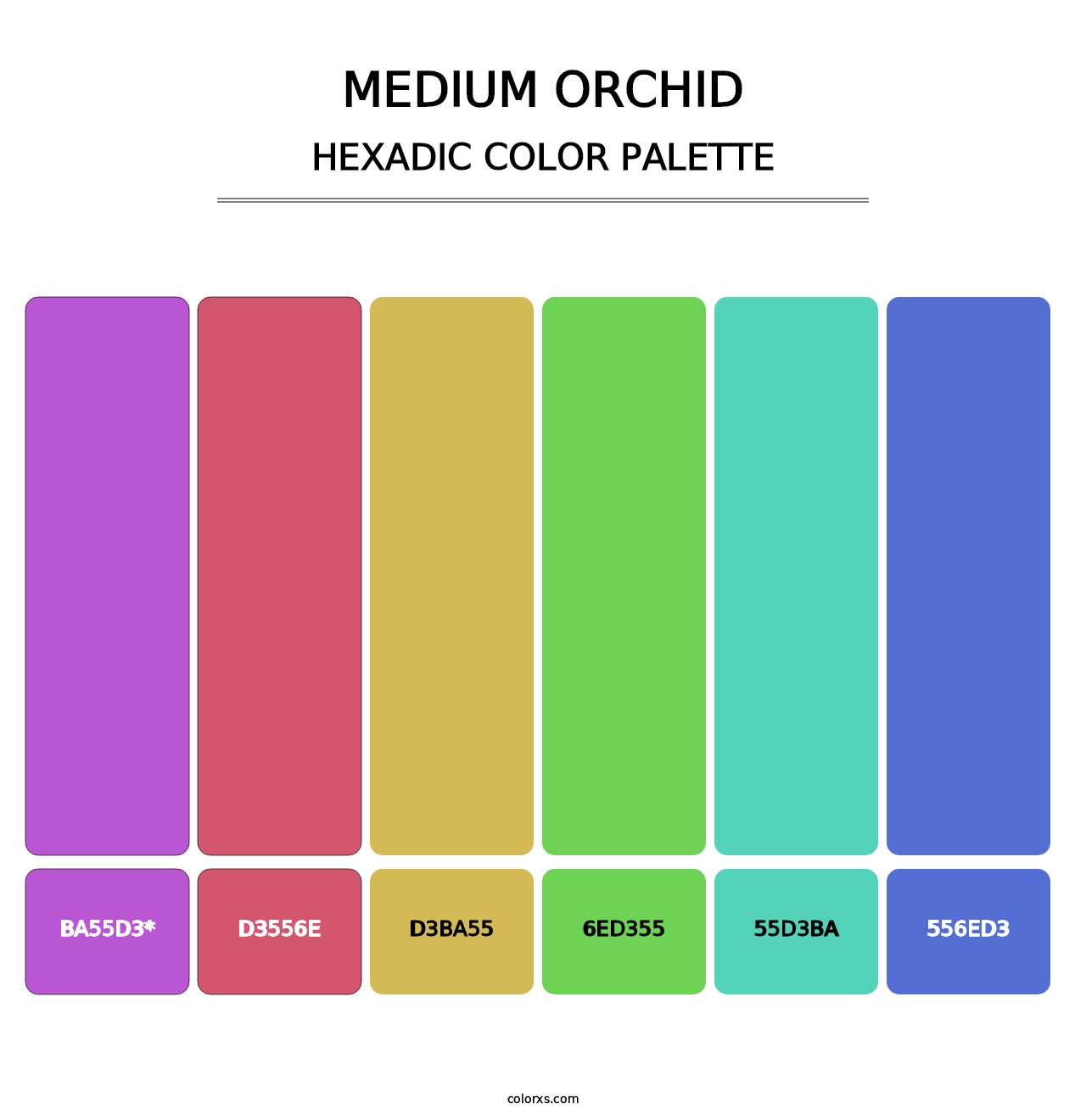 Medium Orchid - Hexadic Color Palette