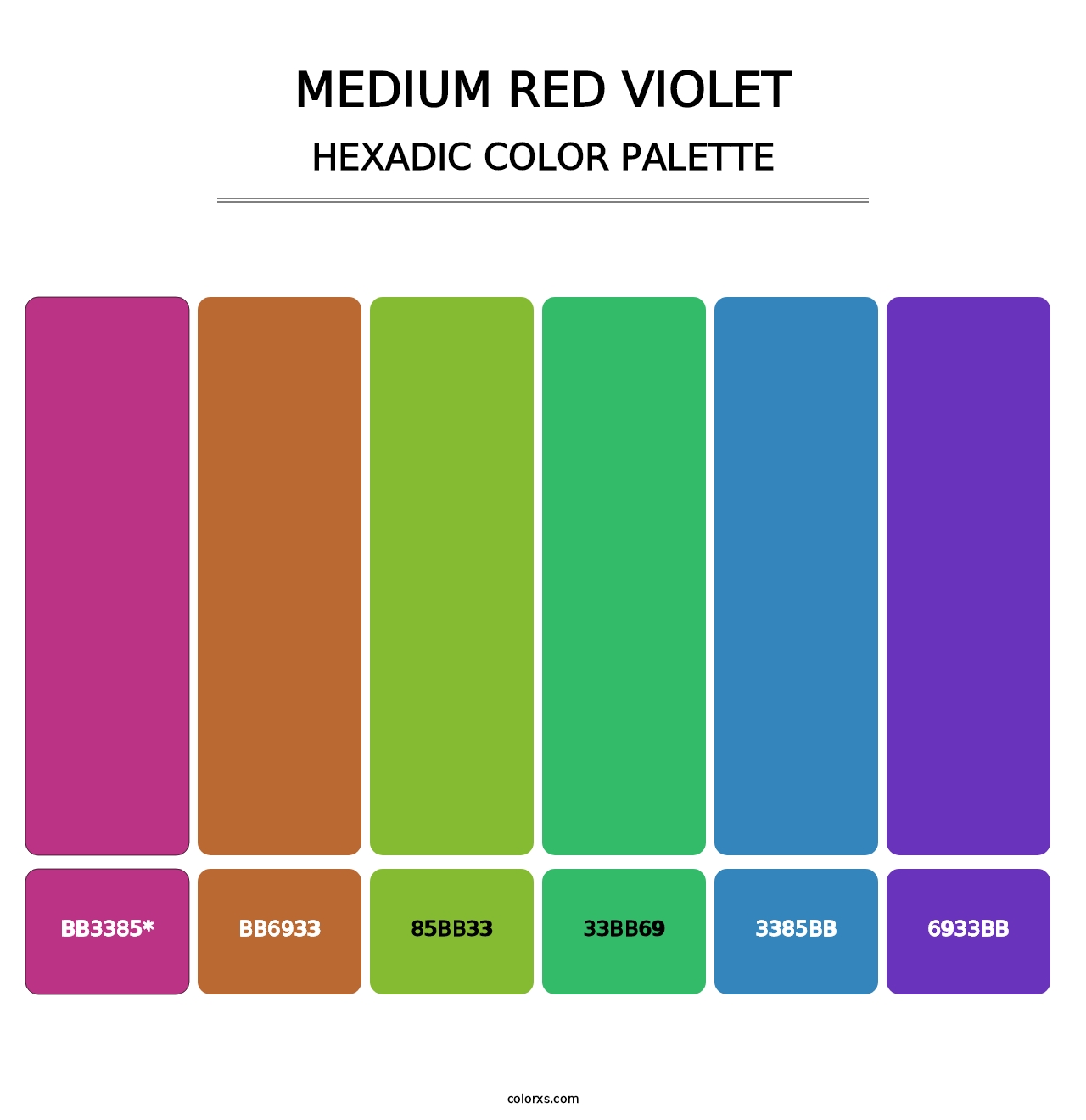 Medium Red Violet - Hexadic Color Palette