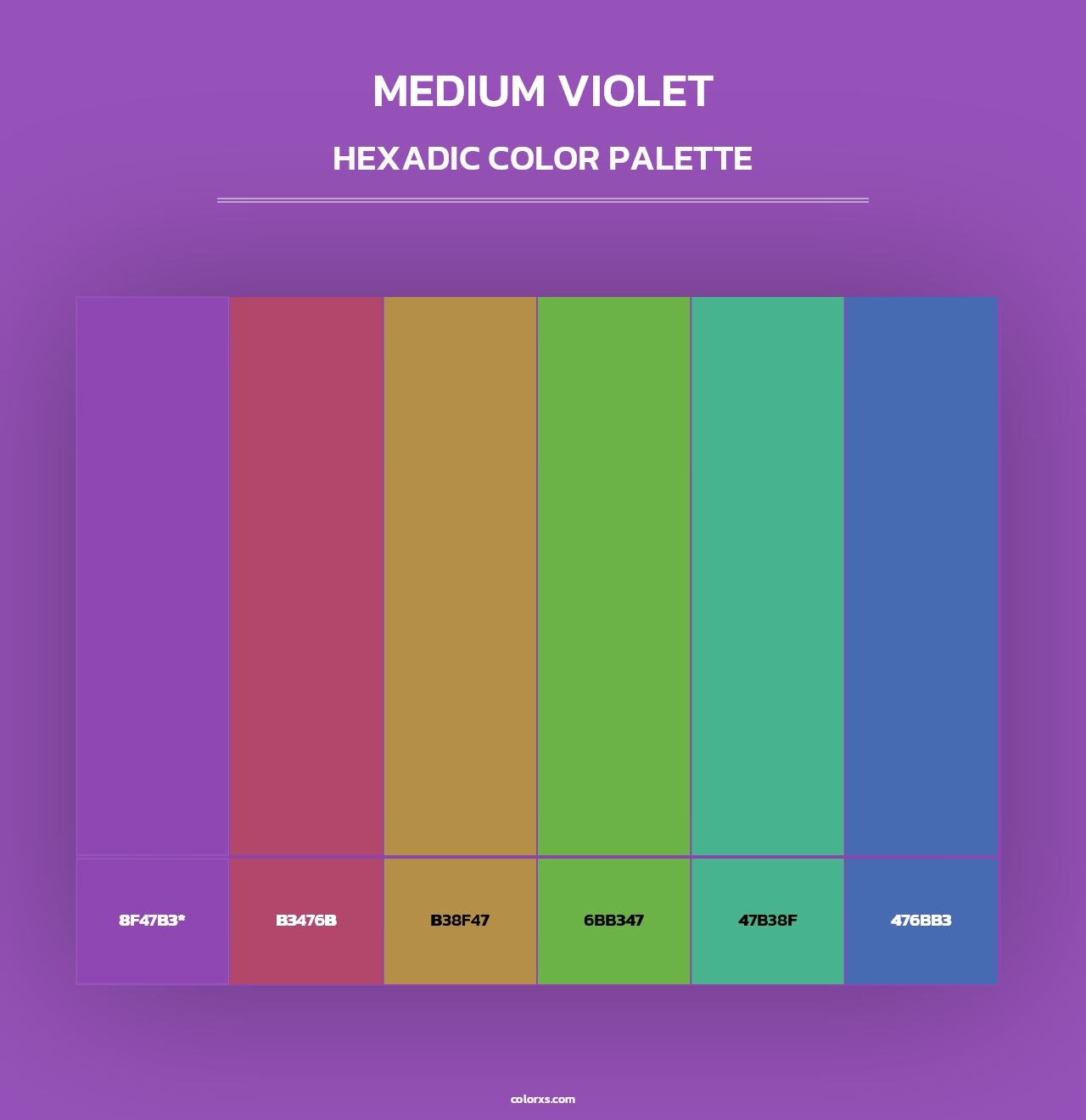 Medium Violet - Hexadic Color Palette