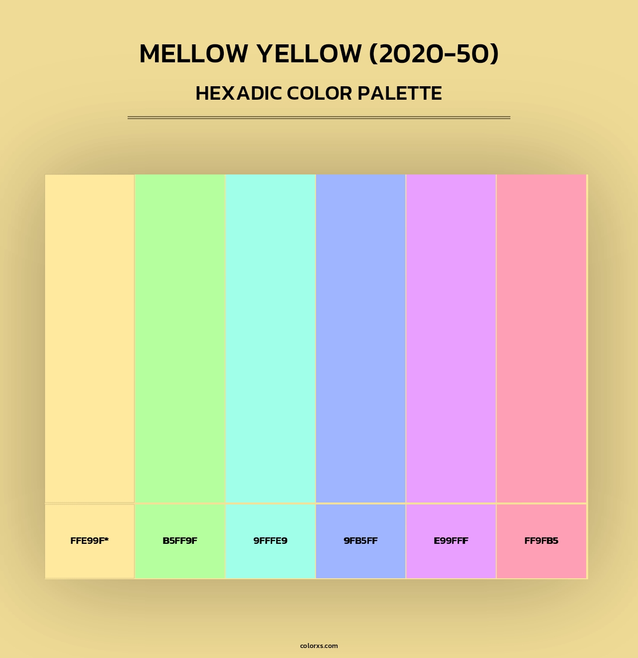 Mellow Yellow (2020-50) - Hexadic Color Palette