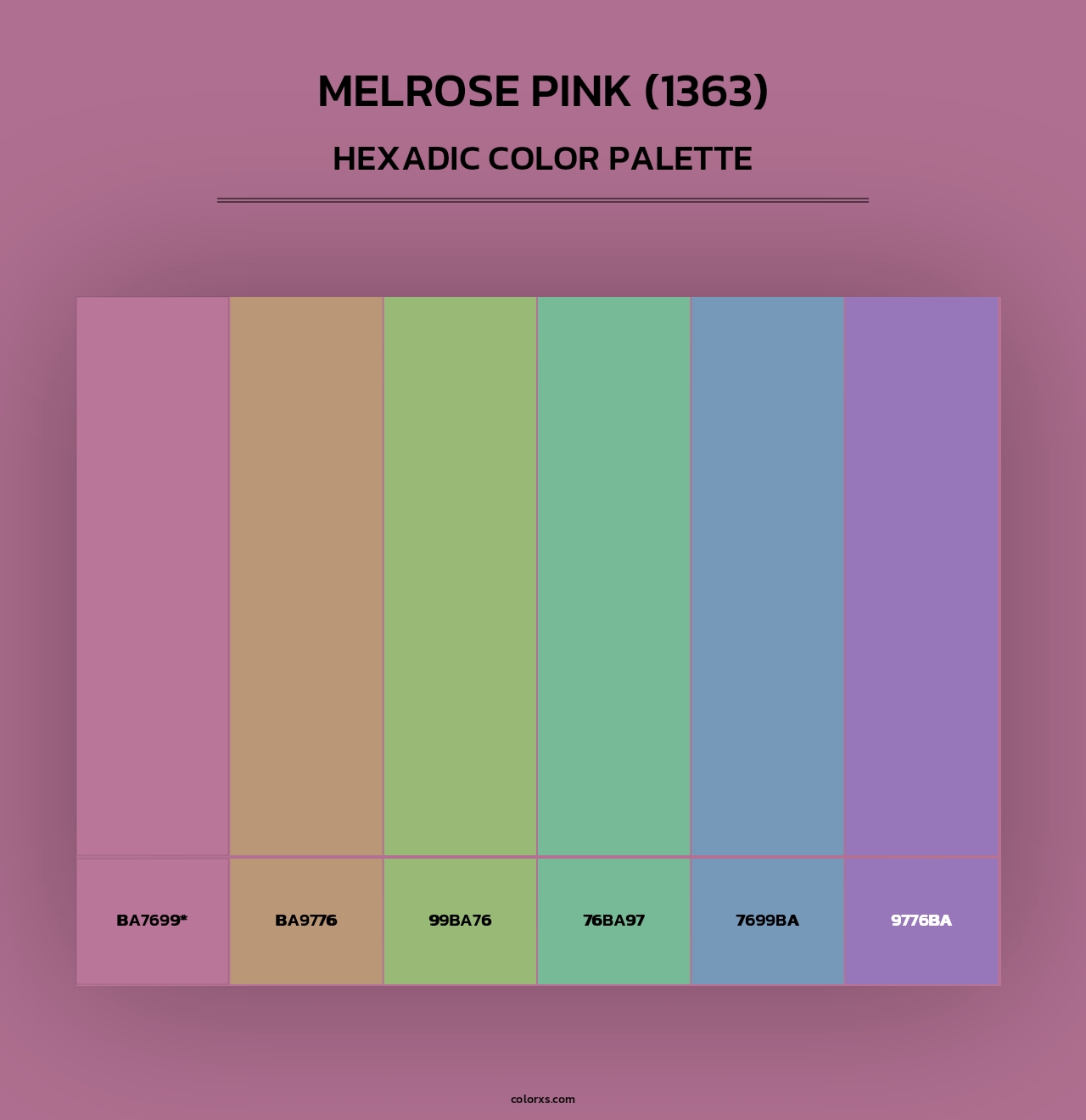 Melrose Pink (1363) - Hexadic Color Palette
