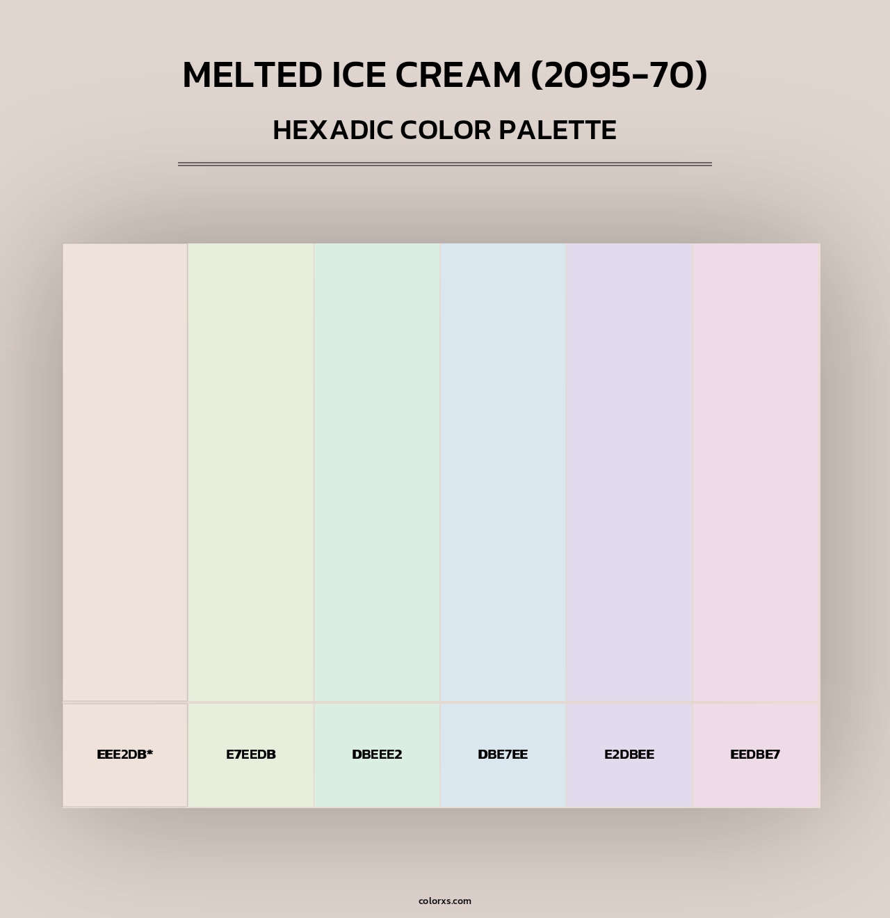 Melted Ice Cream (2095-70) - Hexadic Color Palette