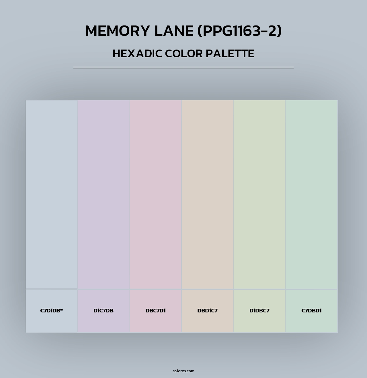 Memory Lane (PPG1163-2) - Hexadic Color Palette