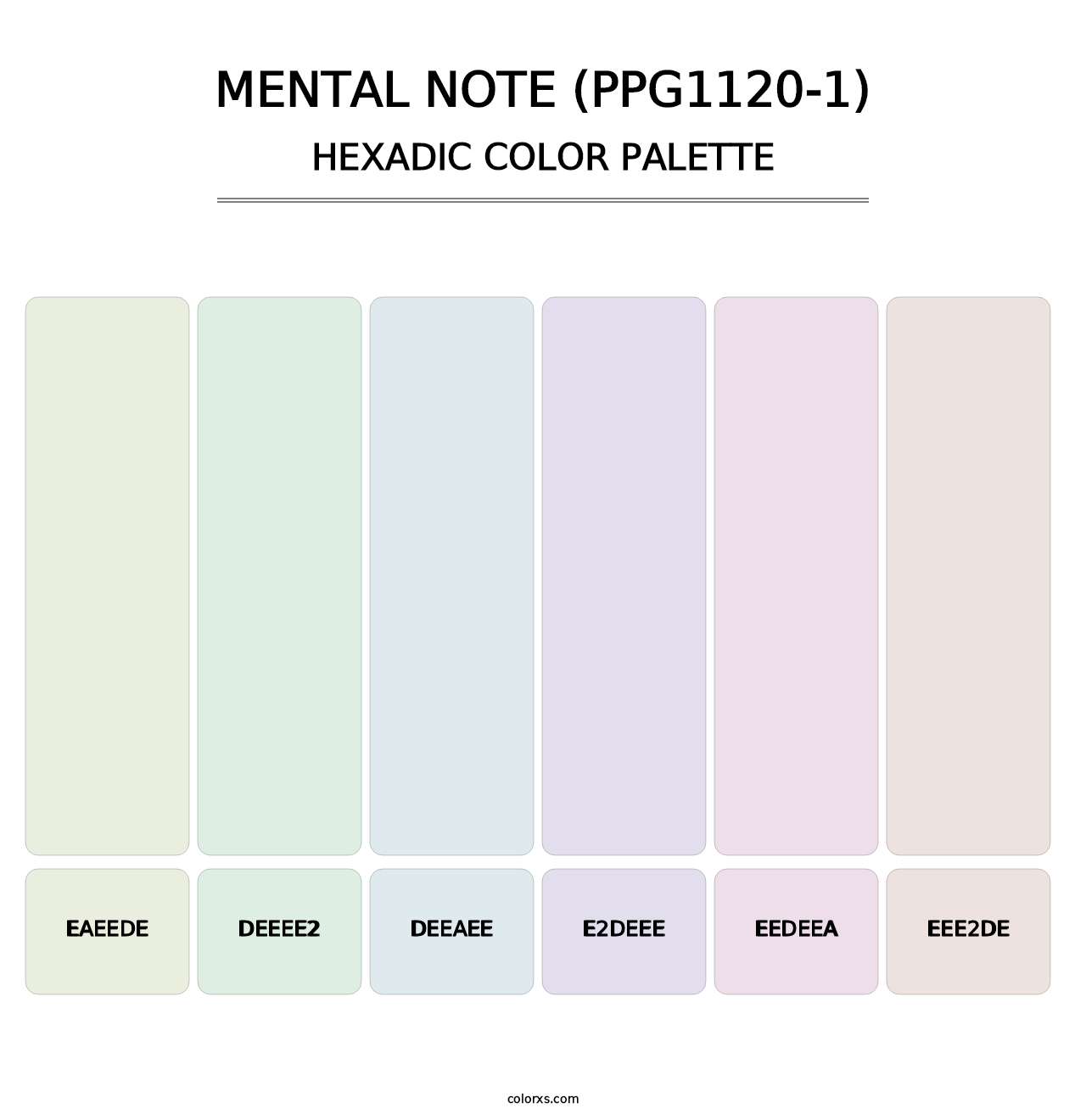 Mental Note (PPG1120-1) - Hexadic Color Palette