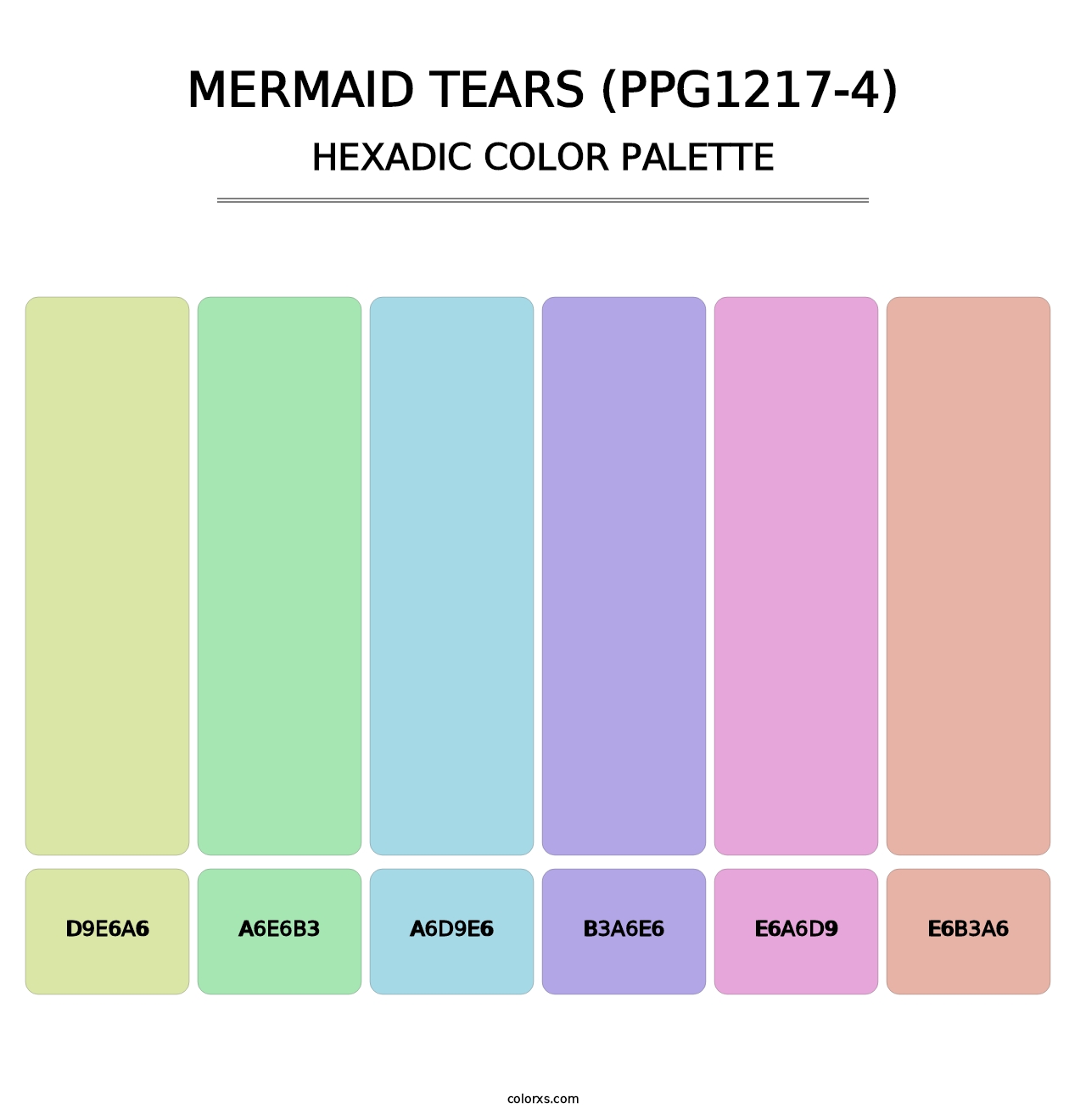 Mermaid Tears (PPG1217-4) - Hexadic Color Palette