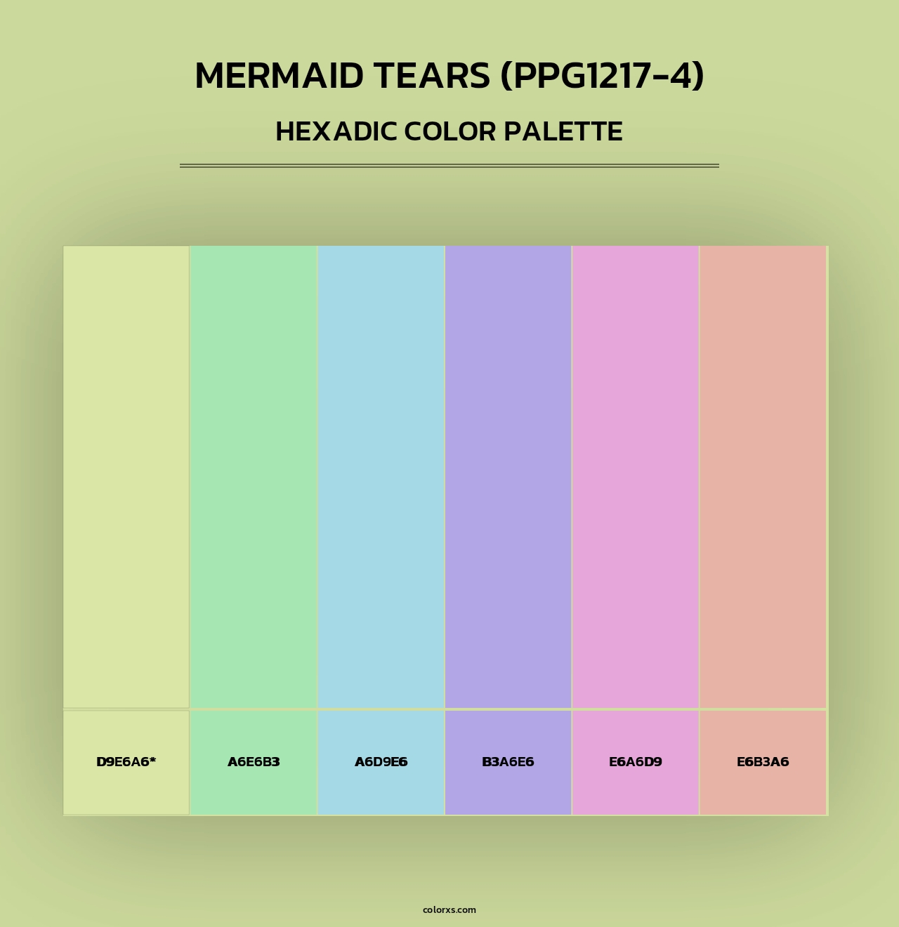 Mermaid Tears (PPG1217-4) - Hexadic Color Palette