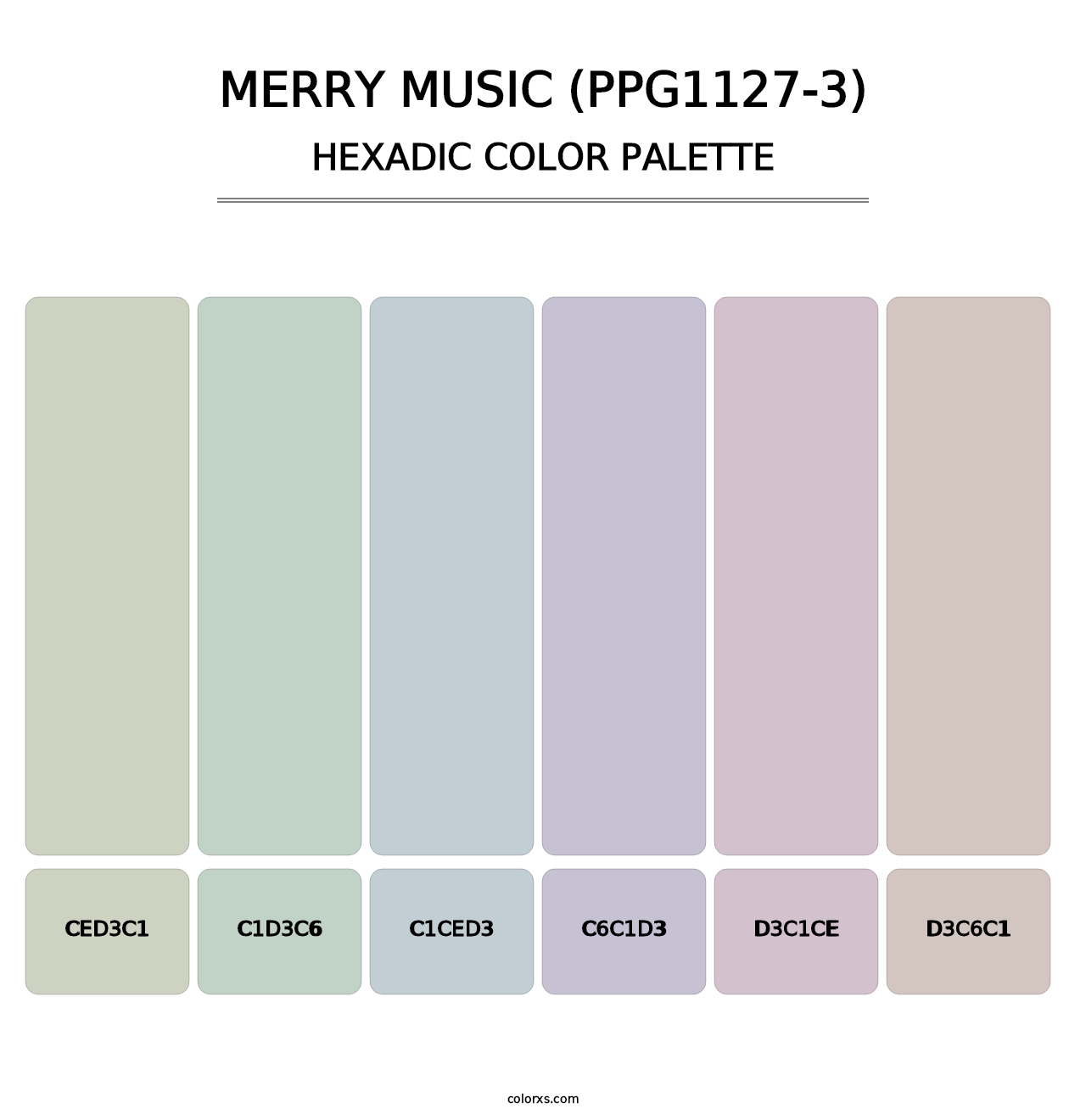 Merry Music (PPG1127-3) - Hexadic Color Palette