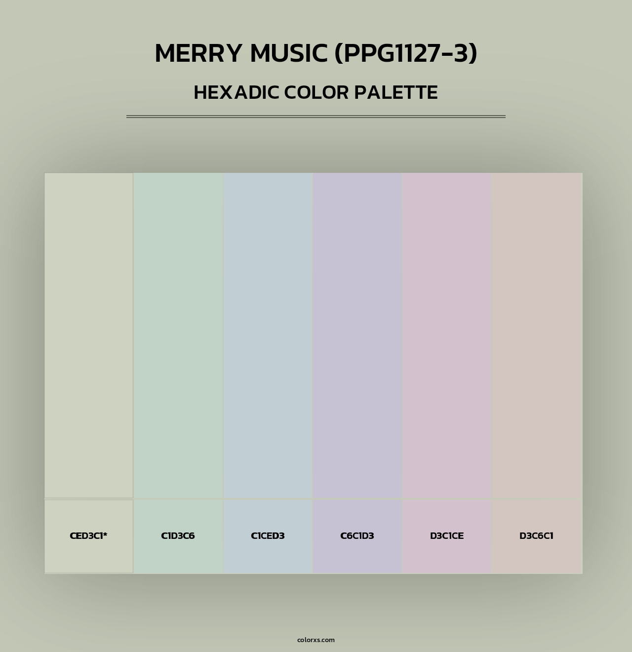 Merry Music (PPG1127-3) - Hexadic Color Palette