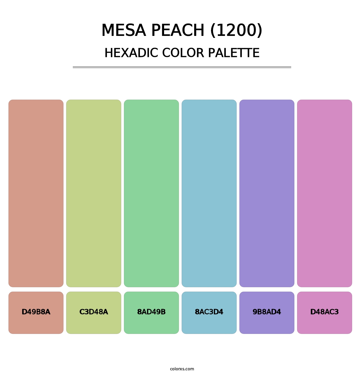 Mesa Peach (1200) - Hexadic Color Palette