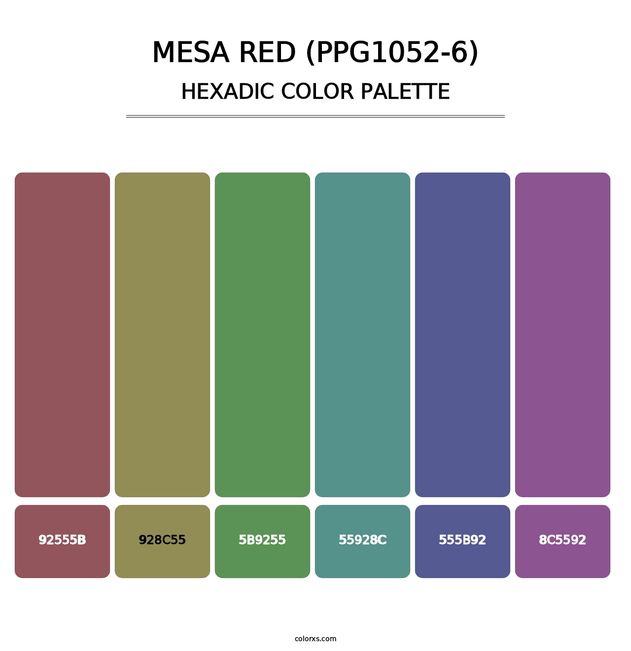Mesa Red (PPG1052-6) - Hexadic Color Palette