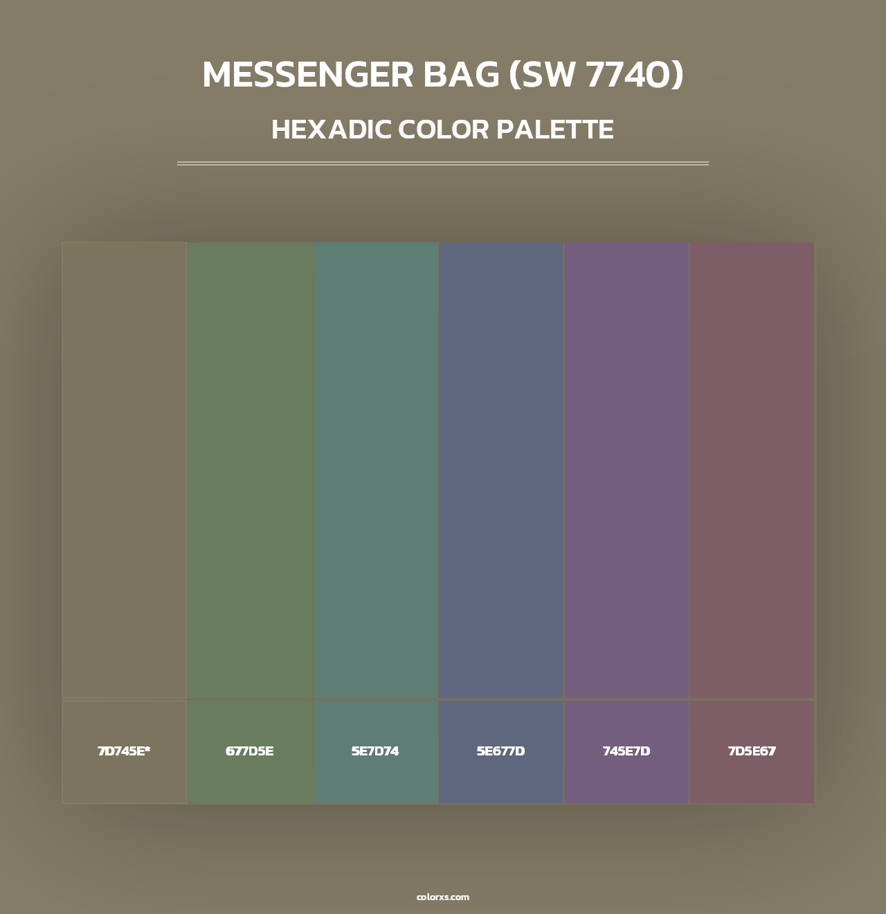 Messenger Bag (SW 7740) - Hexadic Color Palette