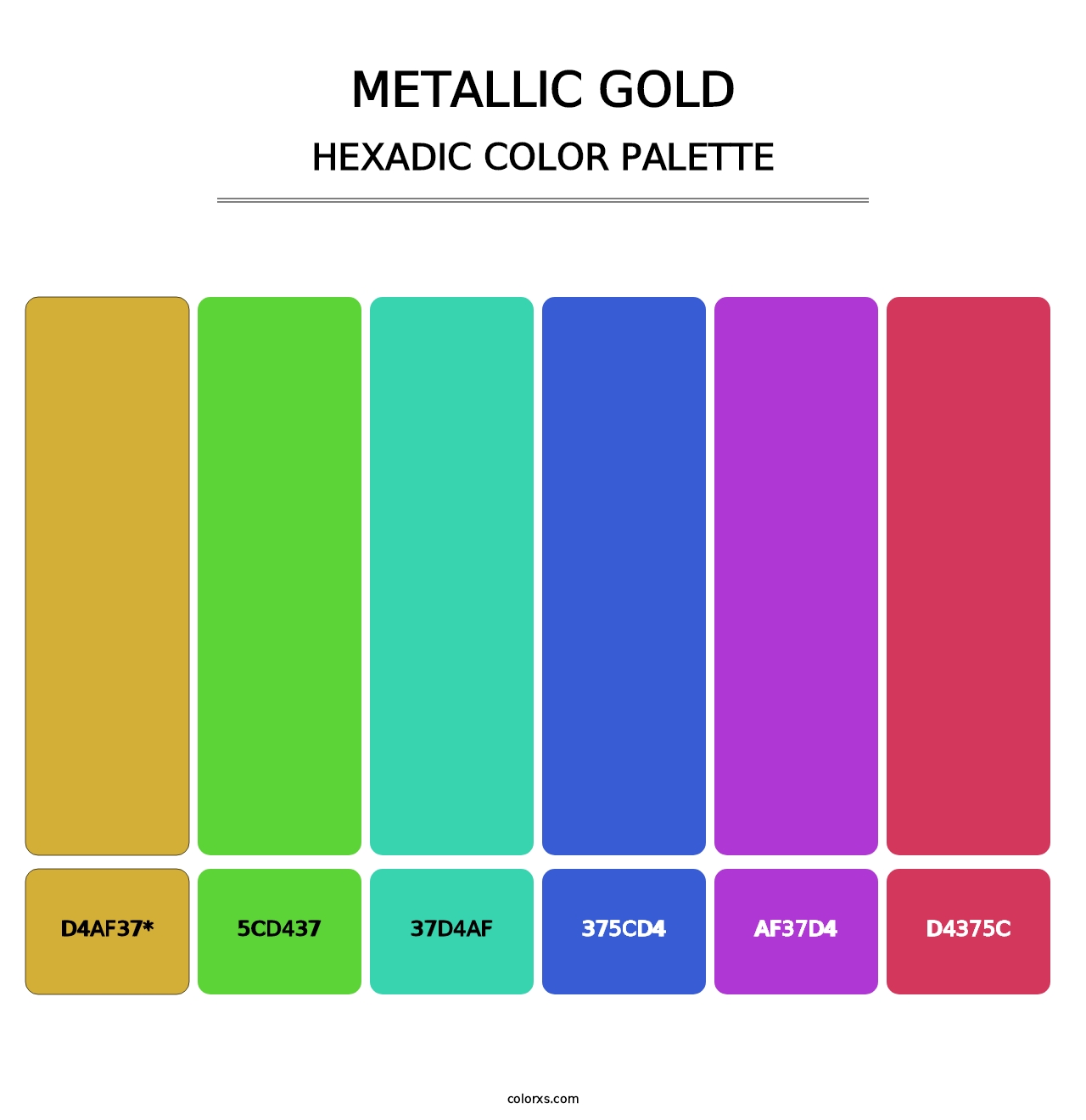 Metallic Gold - Hexadic Color Palette