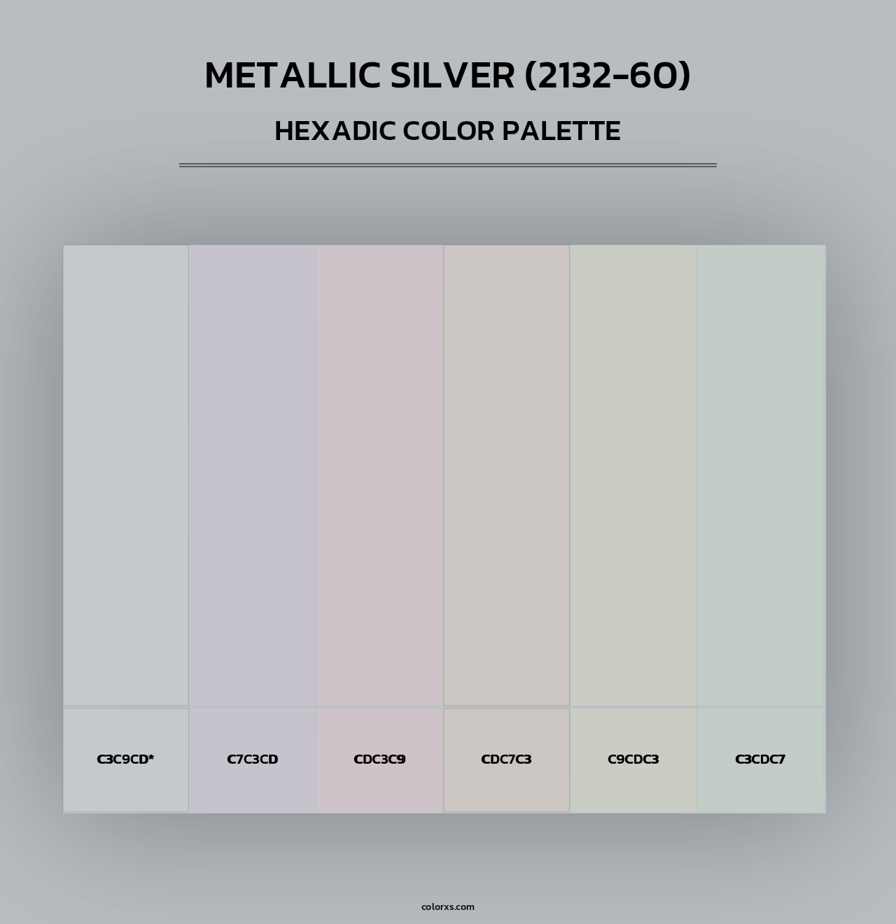 Metallic Silver (2132-60) - Hexadic Color Palette