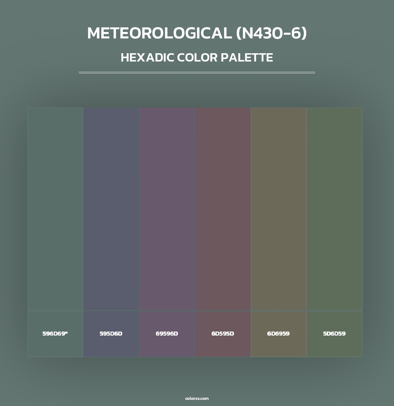 Meteorological (N430-6) - Hexadic Color Palette