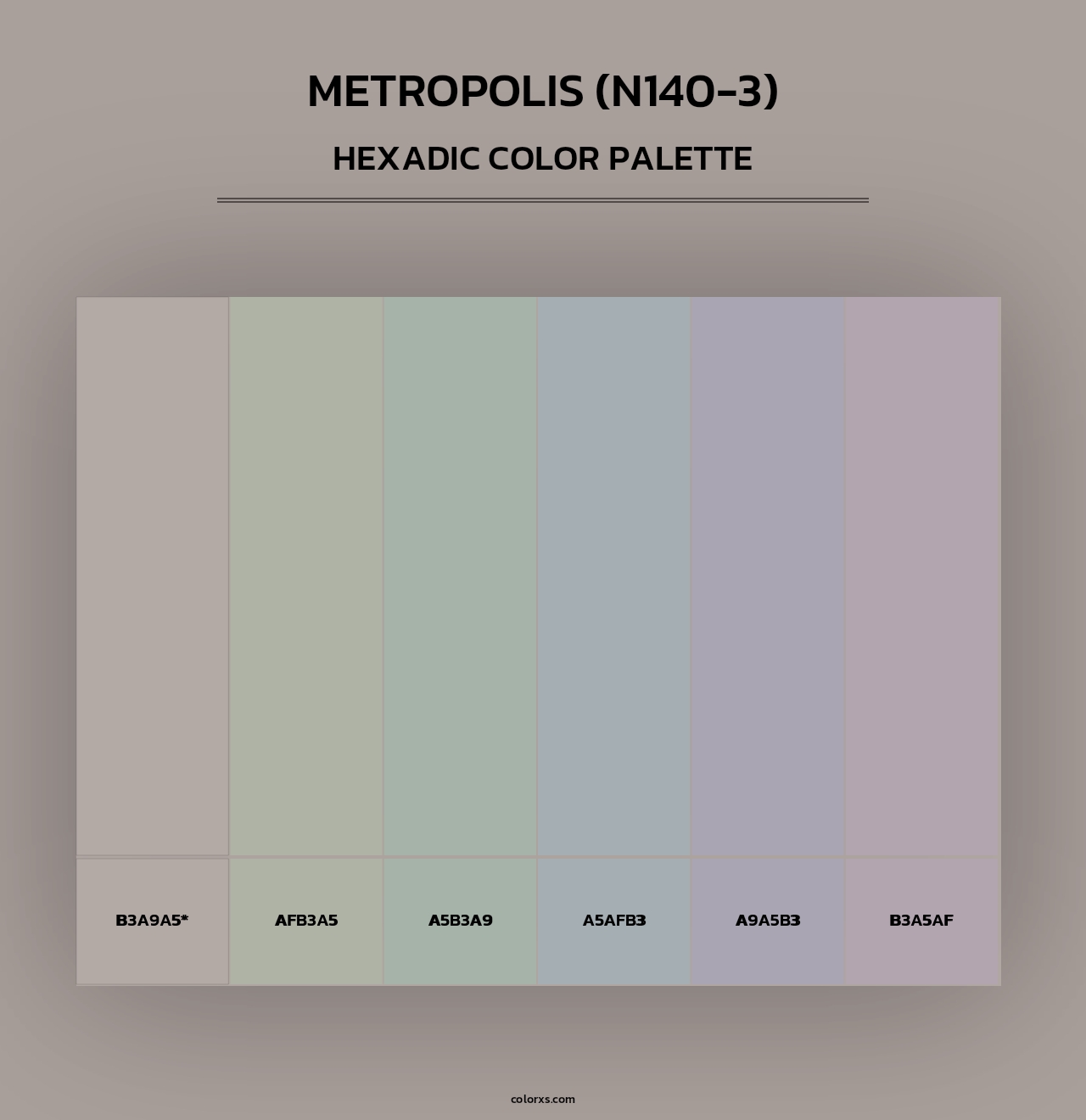 Metropolis (N140-3) - Hexadic Color Palette