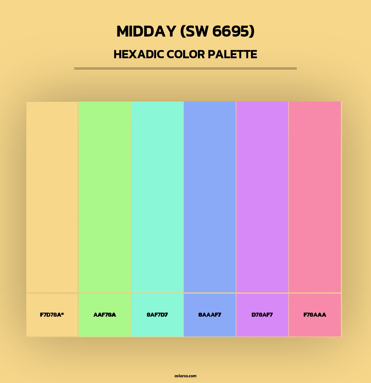 Midday (SW 6695) - Hexadic Color Palette
