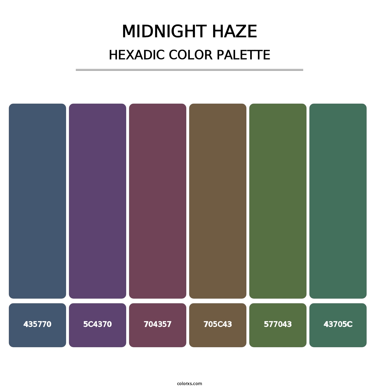 Midnight Haze - Hexadic Color Palette