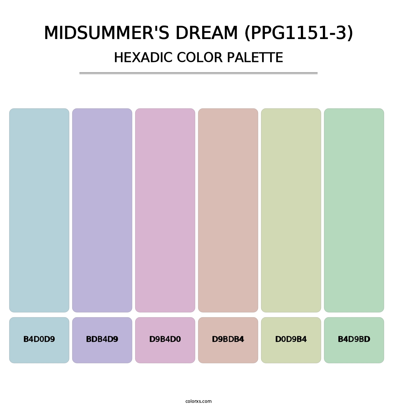 Midsummer's Dream (PPG1151-3) - Hexadic Color Palette