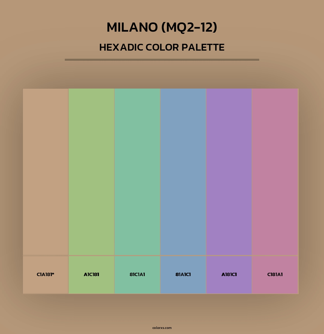Milano (MQ2-12) - Hexadic Color Palette