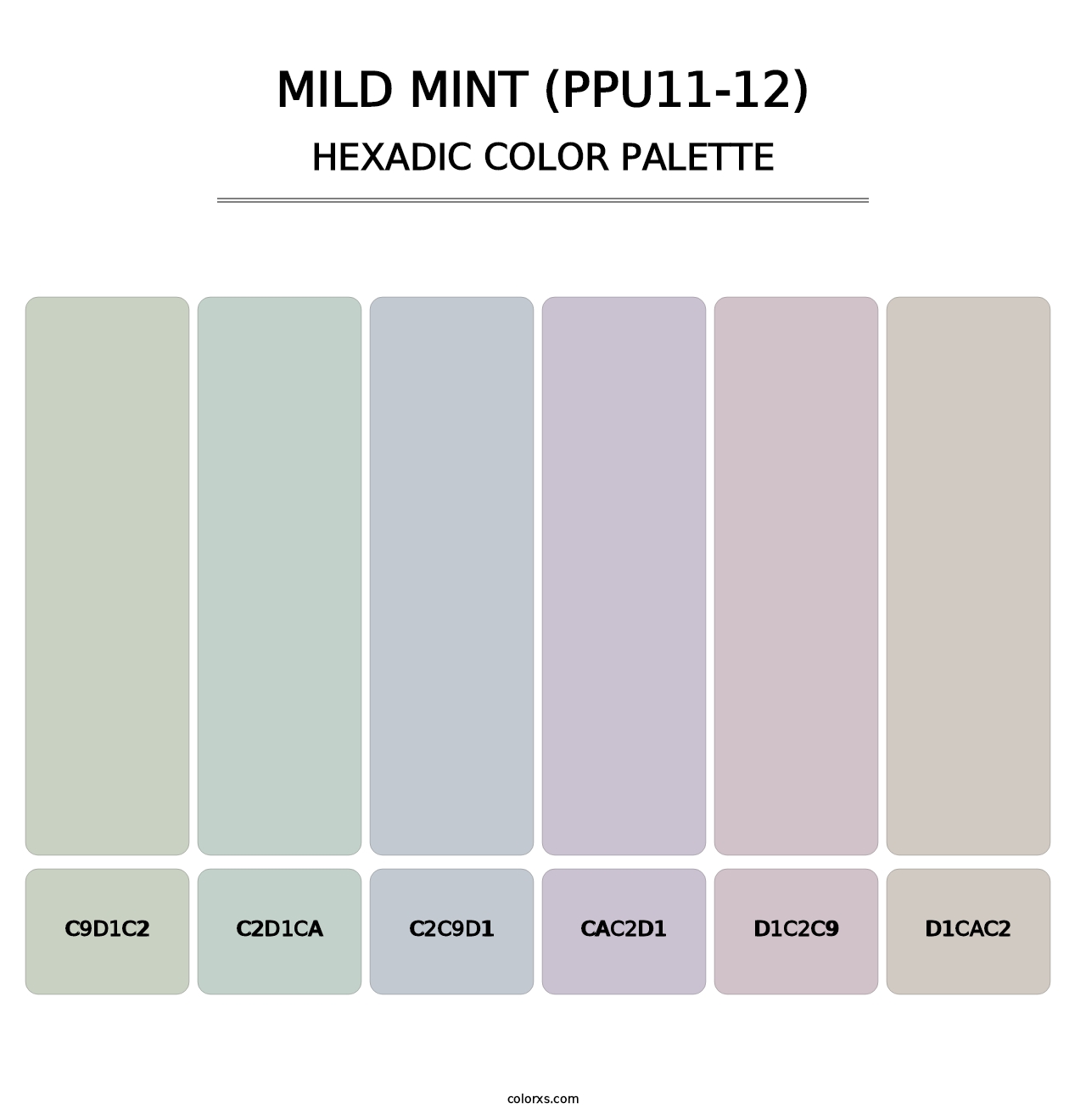 Mild Mint (PPU11-12) - Hexadic Color Palette