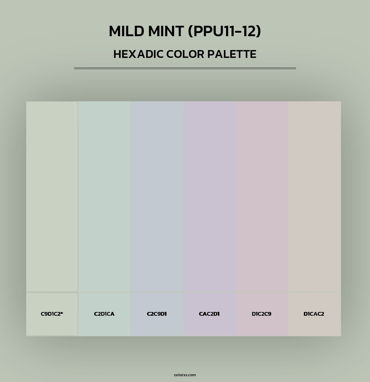 Mild Mint (PPU11-12) - Hexadic Color Palette