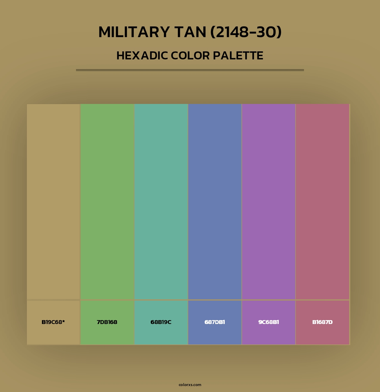 Military Tan (2148-30) - Hexadic Color Palette