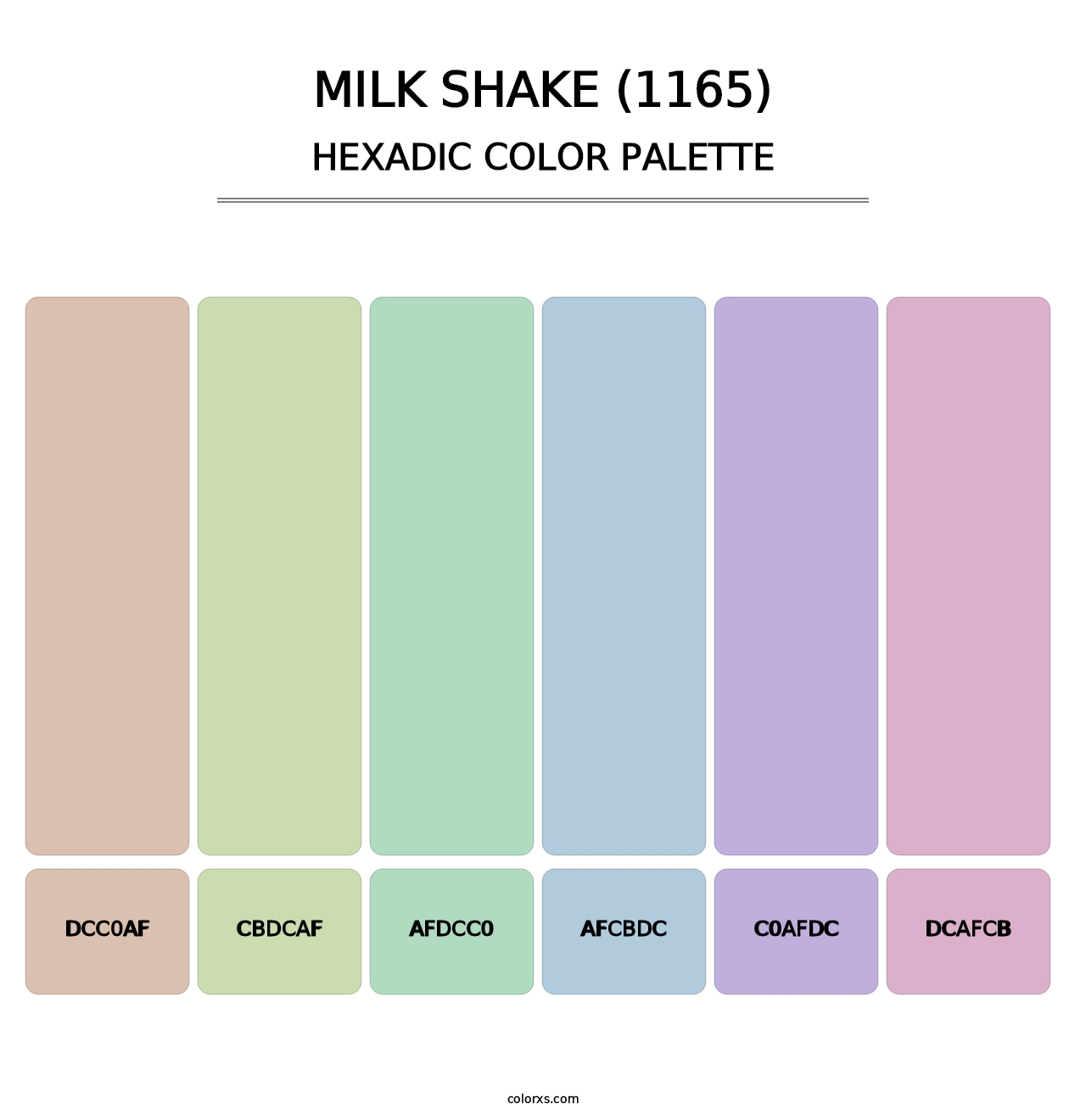 Milk Shake (1165) - Hexadic Color Palette