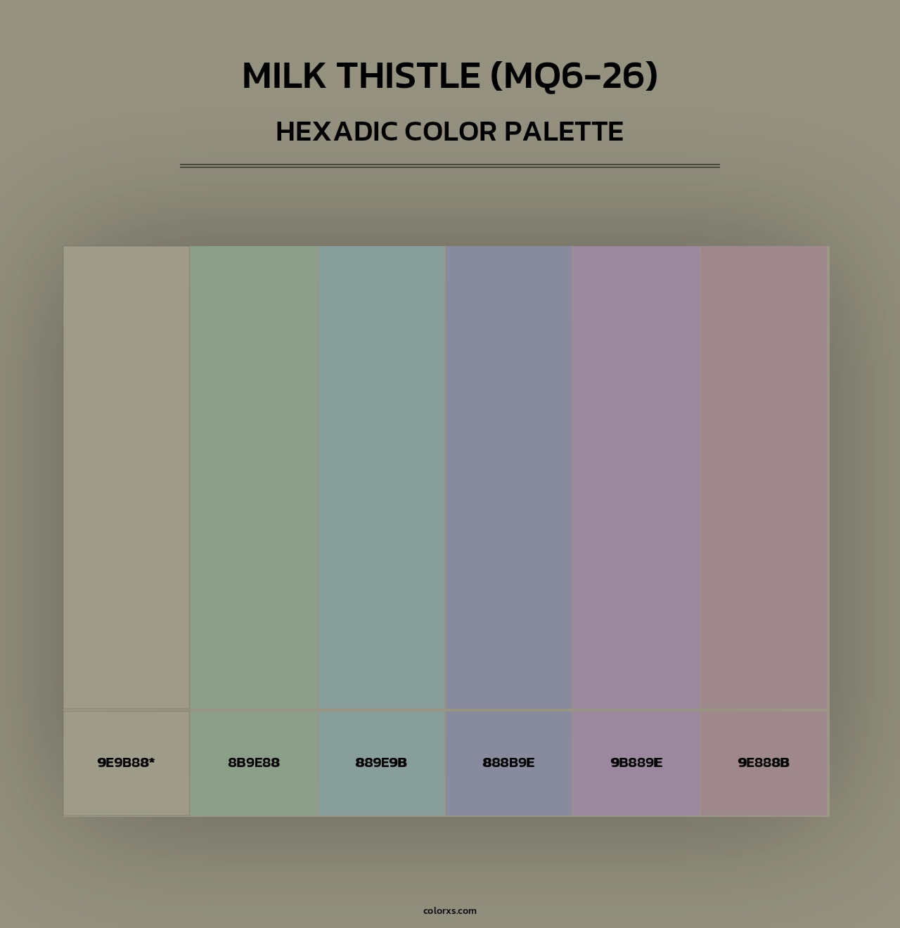 Milk Thistle (MQ6-26) - Hexadic Color Palette